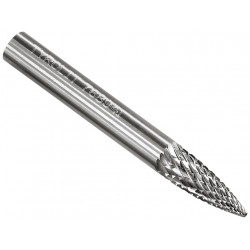 Premium Carbide Burr SG-3L6 DC 3/8"x3/4" 1/4"x6" POINTED TREE Double Cut - *TYROLIT