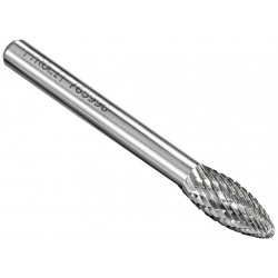 Premium Carbide Burr SH-5 DC 1/2"x1-1/4"x1/4" FLAME Double Cut - *TYROLIT