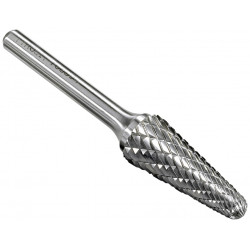 Premium Carbide Burr SL-1 DC 1/4"x5/8"x1/4" BALL NOSE CONE Double Cut - *TYROLIT