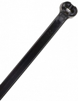 Standard-Duty Metal Tooth Cable Ties - 7.5" - Black