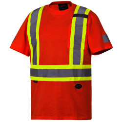 Orange Cotton Safety T-Shirt - M - *PIONEER