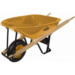  5 cu. ft. Yellow Steel Wheelbarrow