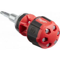 Ratcheting Stubby Screwdriver - 8-in-1 - Red / 48-22-2330