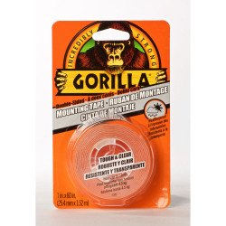 Gorilla Tough & Clear Mounting Tape - 1" x 60"