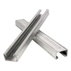 1" x 1-5/8" 12 Gauge Solid Pre-Galv Strut Channel - 10'