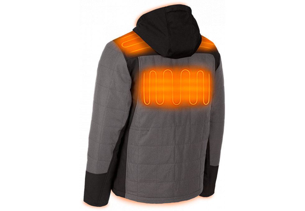 Heated Hooded Jacket Kit Gray XL