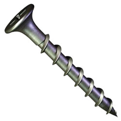 Bugle Head - #8 Grabber Thread Screw - Black/Gray Phosphate