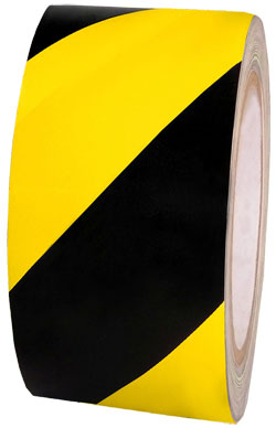 Reflective Tape - 2" - Black & Yellow Hatch / RST106 *ENGINEER GRADE