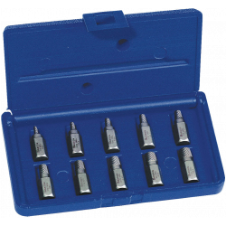 Hex Head Screw Extractor Set - 1/8" to 13/32" - Multi-Spline / 53226 *10 PC