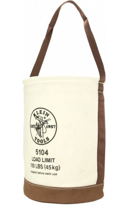 Canvas Bucket - 12" - Leather Bottom / 5104