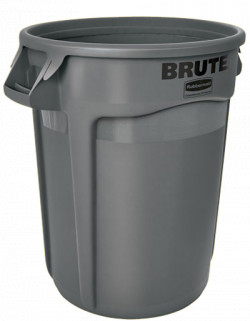 Brute™ Plastic Garbage Can - Grey