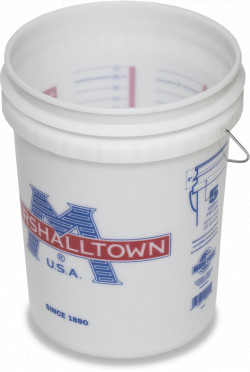 The Brushman  5-Gallon Plastic Pail w/Handle & Graduated Markings