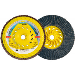 SMT 950 T abrasive mop discs, 5 x 5/8 Inch grain 60 convex