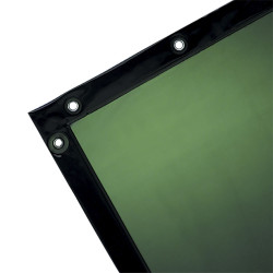 Transparent Welding Curtain - 14mm - Green - 6' x 8' - *JACKSON SAFETY