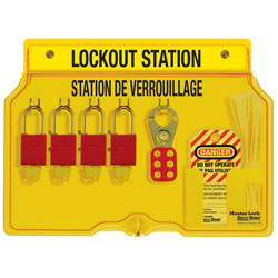 Lockout Station - 4-Lock - Keyed Different