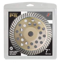 7 x 7/8, 5/8 Pearl P5™ General Purpose Heavy Duty Cup Wheel, Coarse