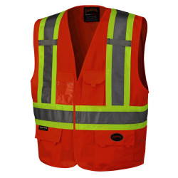 Hi-Viz Orange Safety Vest - S/M - *PIONEER