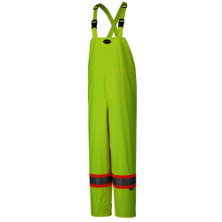 Hi-Viz Yellow/Green 150D Lightweight Waterproof Safety Bib Pants - L - *PIONEER