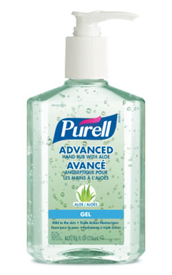 Hand Sanitizer w/ Aloe - 236 mL - Top Pump Bottle / 9674 *Advanced