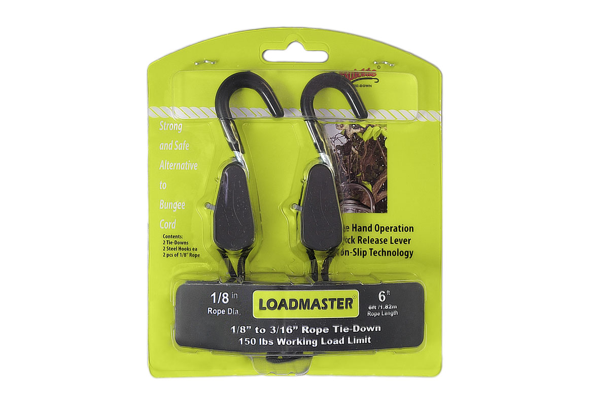 Quickie Ratchet Rope Tie Down - 1/8 - Wire Hook / PSQTD186PC2 *LOADMASTER™