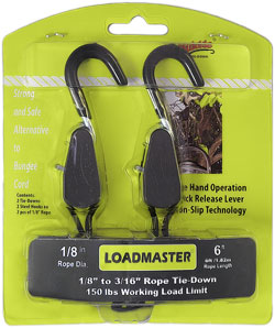 Ratchet Rope Tie Down - 1/8" - Wire Hook / PSQTD186PC2 *LOADMASTER™