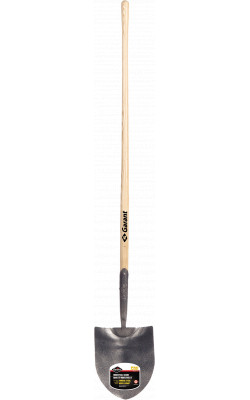 Grizzly Round Point Shovel w/ Long Handle - 61"