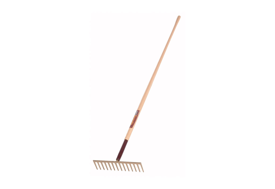 Garant Heavy-Duty Steel Road Rake - 14 Tines