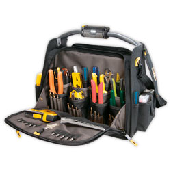 Lighted Tool Bag - 56 Pocket - 18" - Poly Fabric / L245