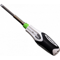 Multibit Ratchet Screwdriver - 15 Tips - White/Black