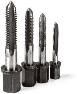 4 Piece Impact Tap SET - Hex Drive Shank / High Speed Steel *Metric