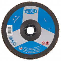 Standard Flap Disc - Plastic Backed 5"x7/8" ZA 80 Steel/Stainless - *TYROLIT