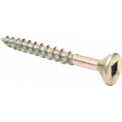 #8 Robertson Wood Screws - Yellow Zinc (BULK)