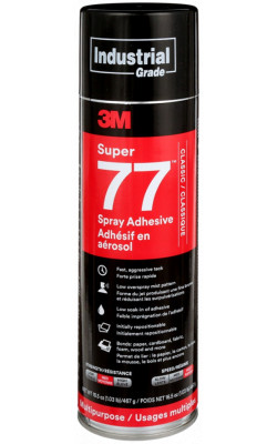 3M SUPER 77 MULTIPURPOSE SPRAY ADHESIVE-HLT MATERIAL S/B