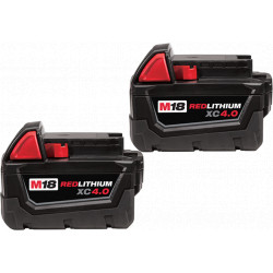 M18™ REDLITHIUM™ XC (2) 4.0 Ah Extended Capacity Battery Pack