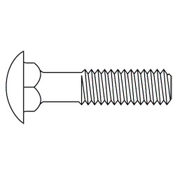 Carriage Bolt 3/8" Diameter - 18.8 Stainless Steel