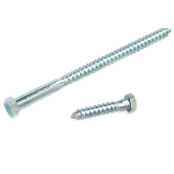 Hex Head Lag Screws 1/2" Dia. - Grade 2 / Zinc