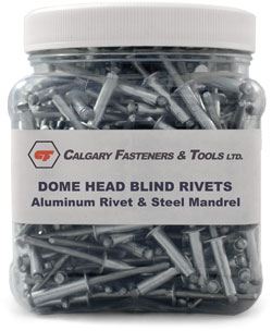 Dome Head Blind Rivets - 3/32" dia. / ALUM - STEEL Mandrel (JUG)