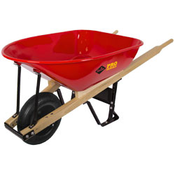 Wheelbarrow - 6 cu. ft. - Red - Steel / TIFS600FF *PRO