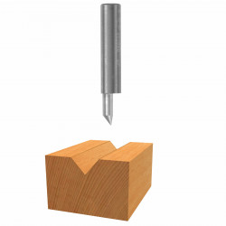 41° x 1/4 In. Solid Carbide V-Groove Bit