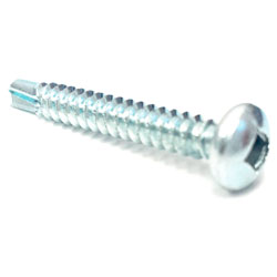 Pan Head #10 Robertson® Tek Screws / Zinc (BULK)