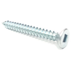 Flat Head #10 Robertson Sheet Metal Screws / Zinc (PKG)