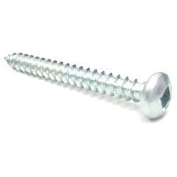 Pan / Round Head #14 Robertson Sheet Metal Screws / Zinc (PKG)