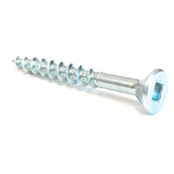 Flat 4 Lug Head #6 Robertson Wood Screws / Zinc (BULK)