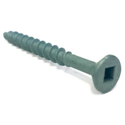 Flat 4 Lug Head #10 Robertson Decking Screws / Green Magnigard® (JUG)