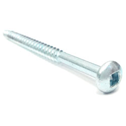 Round Head #10 Robertson Wood Screws / Zinc (PKG)