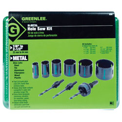 8-Piece Industrial Maintenance Bi-Metal Hole Saw Kit