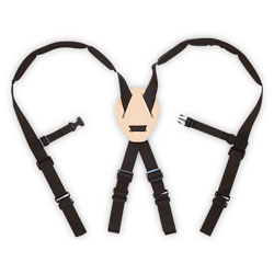 Suspenders - Black - Padded Nylon Web / SP90