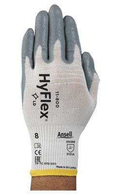 Palm Coated Gloves - EN 388 3131A - A1 Cut - Nylon / 11-800 *HYFLEX