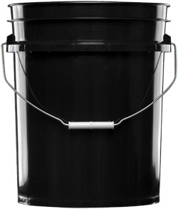 Plastic Bucket - 20 L - Black / 5 GALLON