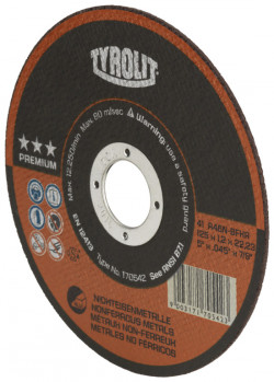 Premium Thin Cut Wheel 5"x.045"x7/8" TYPE 1 Aluminum - *TYROLIT